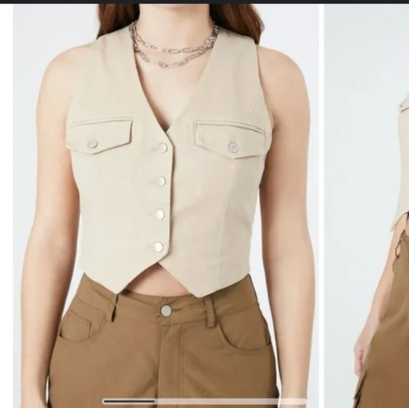 Forever 21 Khaki vest - Picture 1 of 3